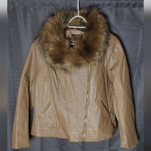 Iman leather jacket and purse combo